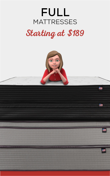 Full Mattresses Starting at $189